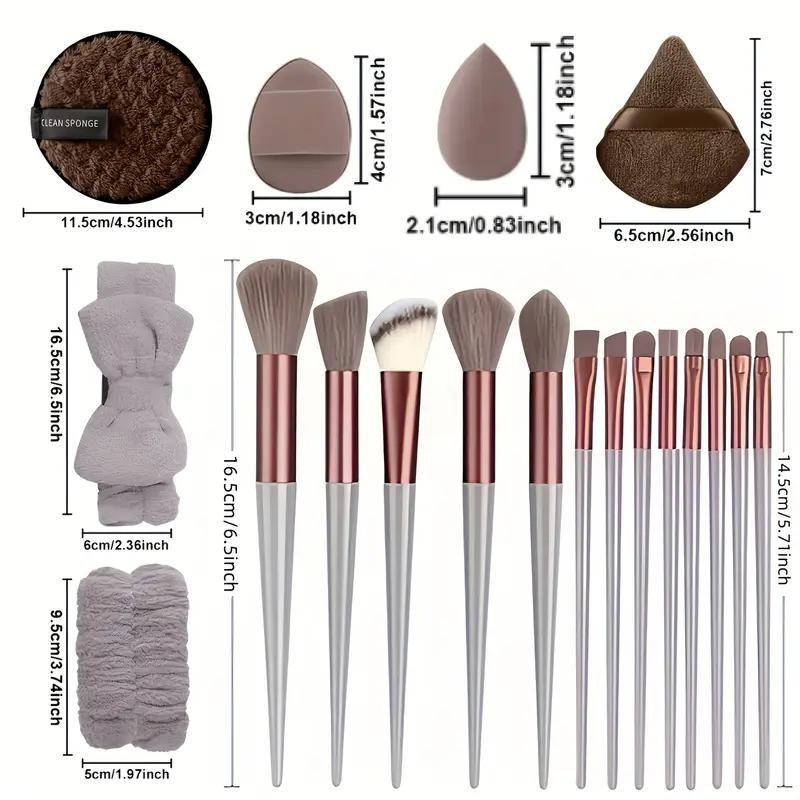 13pcs Makeup Brush Set - Soft Synthetic Fiber