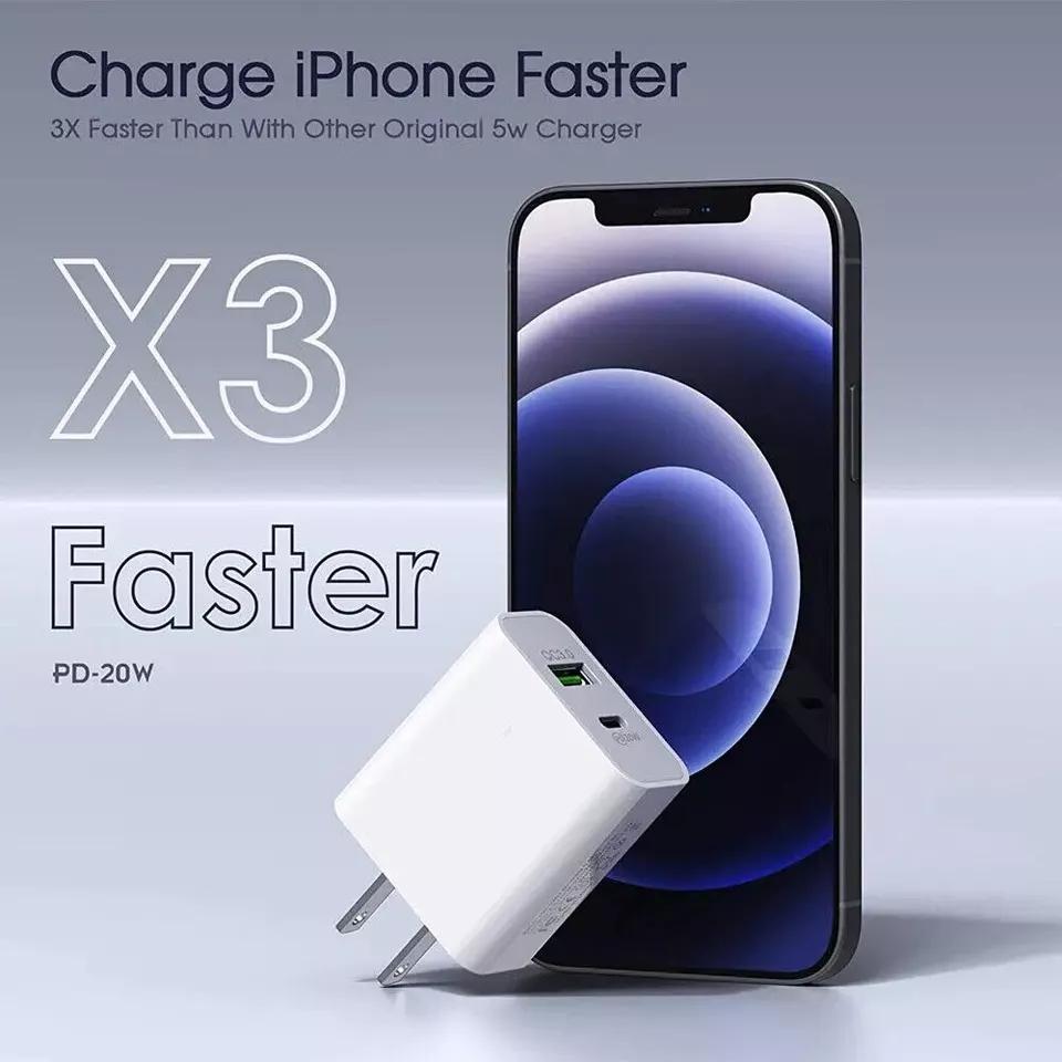 PD 20W Fast Charger USB-C Quick Charger for iPhone 14/13/12/11/XR/8