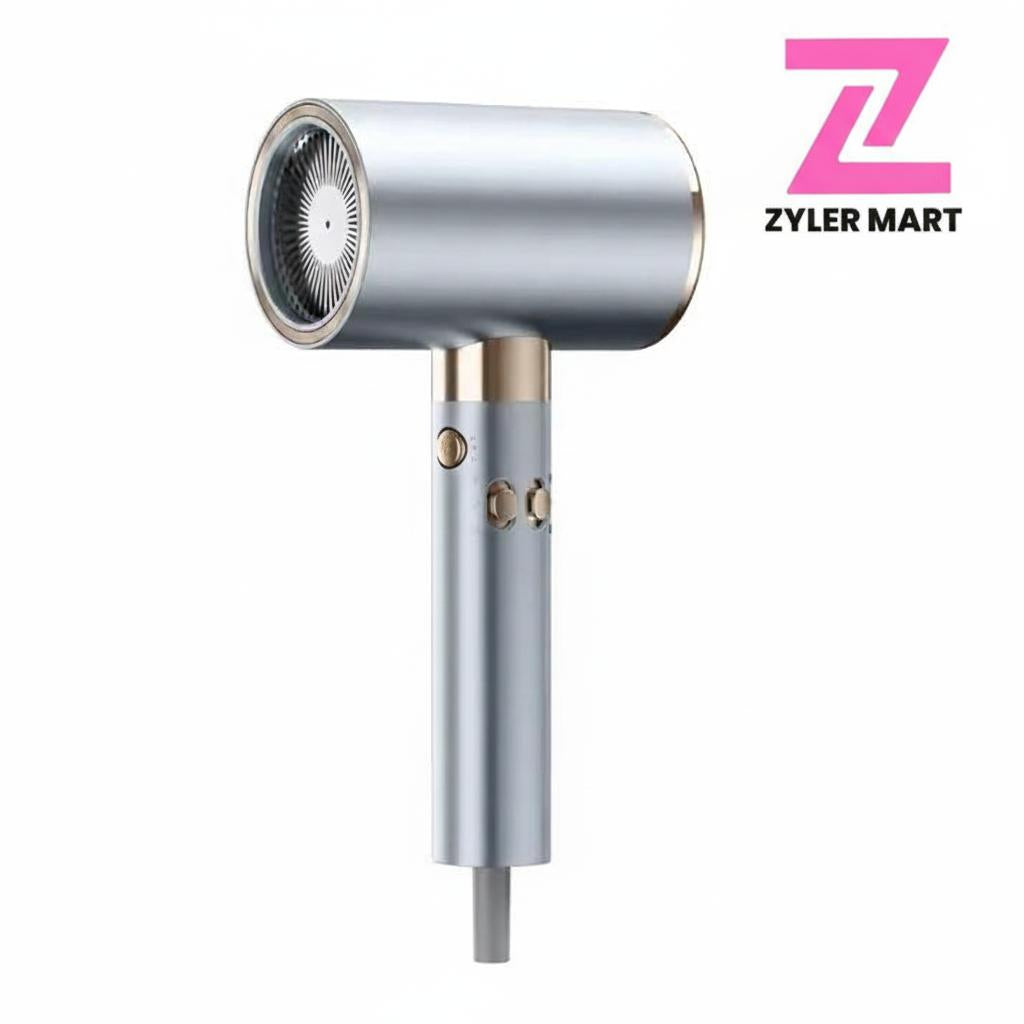 ZYLER Professional Hair Dryer, Quiet Ionizer with Heat Protection to Sculpt and Add Shine, Durable ABS Shell with Long Cable