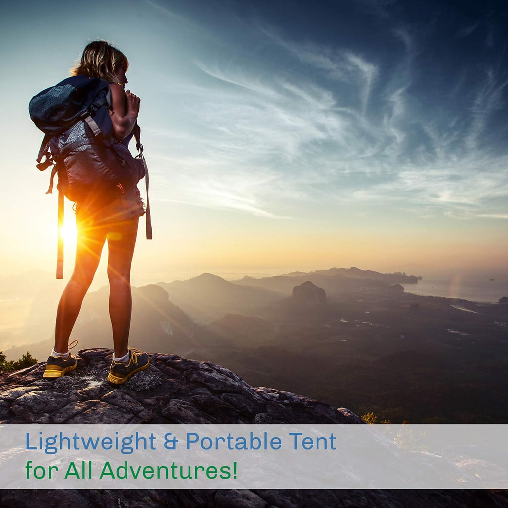 2 Person Camping Tent with Rain Fly and Carrying Bag