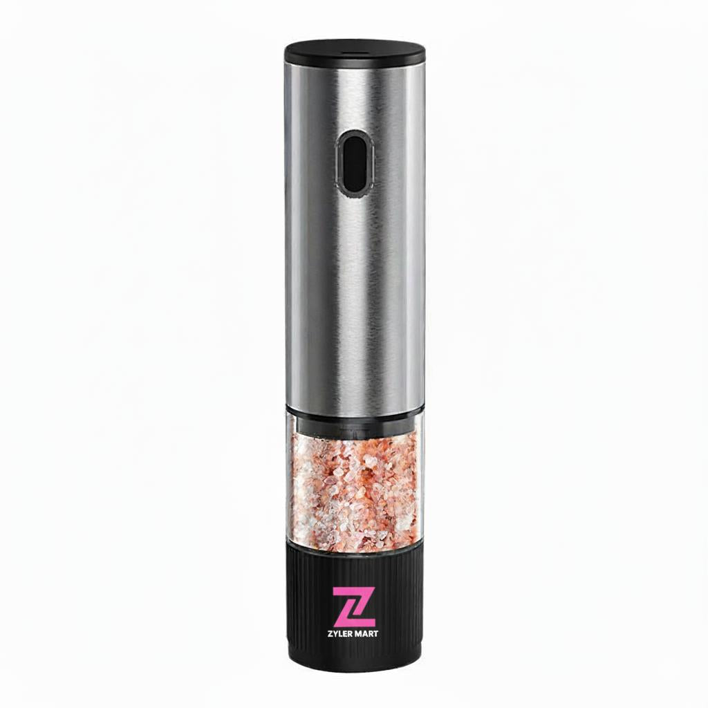 Modern 2-Pc Cordless Gravity Electric Salt & Pepper Grinders Set - Salt and Pepper Shaker, Battery-Operated, Automatic Operation, LED Light, Adjustable Coar., Ceramic Grinder, Large Capacity, 8.78x5.35x2.72 inches Home Kitchen BBQ Utensils, Auto Gri