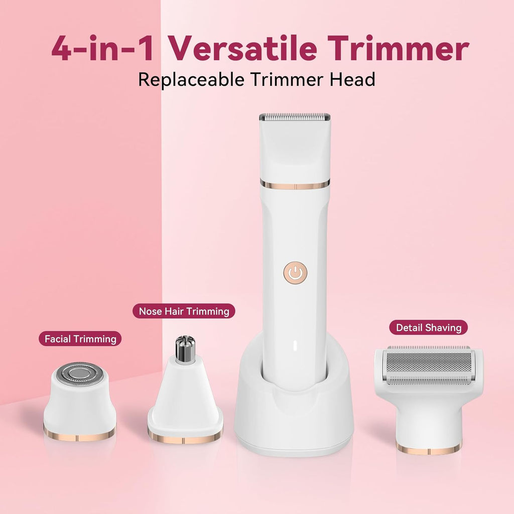 Electric Bikini Trimmer for Women - 4 in 1 Electric Shaver