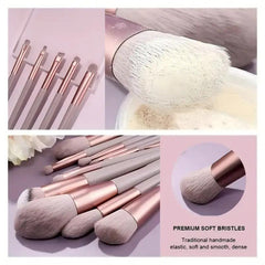 13pcs Makeup Brush Set - Soft Synthetic Fiber, Includes Rouge, Foundation, Eye Shadow, Eyebrow, Lip Brushes - Ideal Valentine'S Day Gift for Beginners & Professionals, Travel-Friendly, Makeup Artist|Elegant Brushes|Nylon Bristles