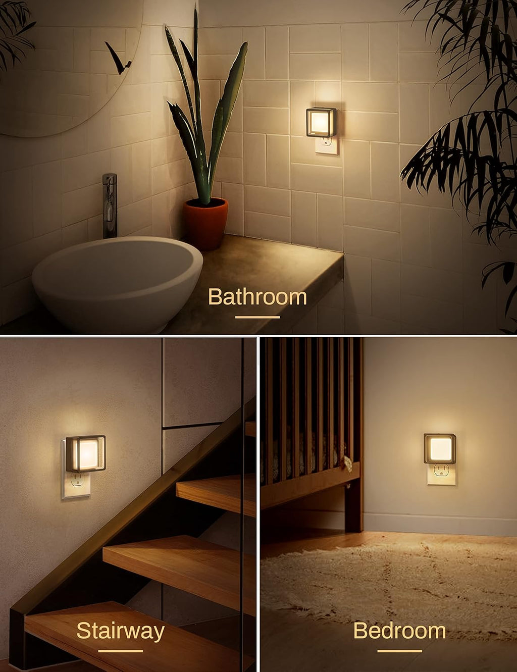 LED Night Light | Dusk-to-Dawn Sensor - Energy Efficient LED Lighting for Home or Office Use