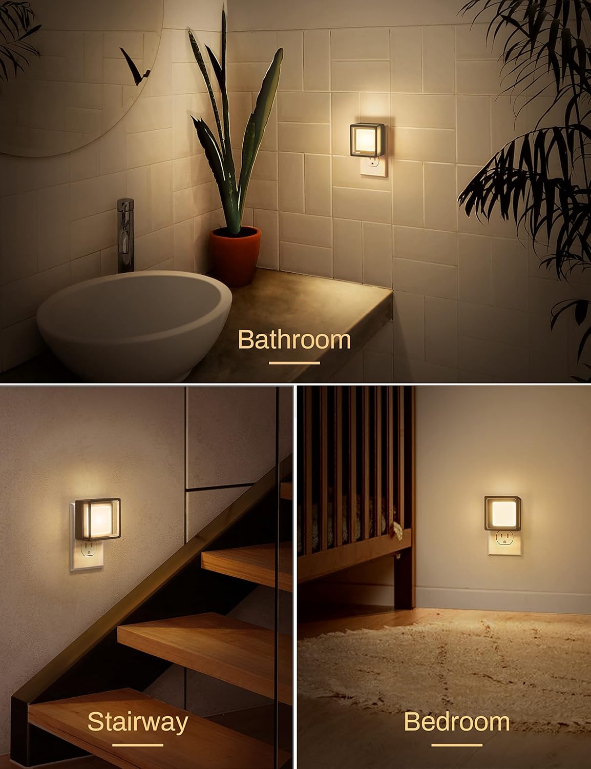LED Night Light | Dusk-to-Dawn Sensor - Energy Efficient LED Lighting for Home or Office Use