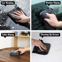6PCS 600GSM Microfiber Cleaning Towel Plush Thick Cloth Rag Polishing Detailing WAX Microfiber Cleaning Cloth Towel No-Scratch Rag Car Polish