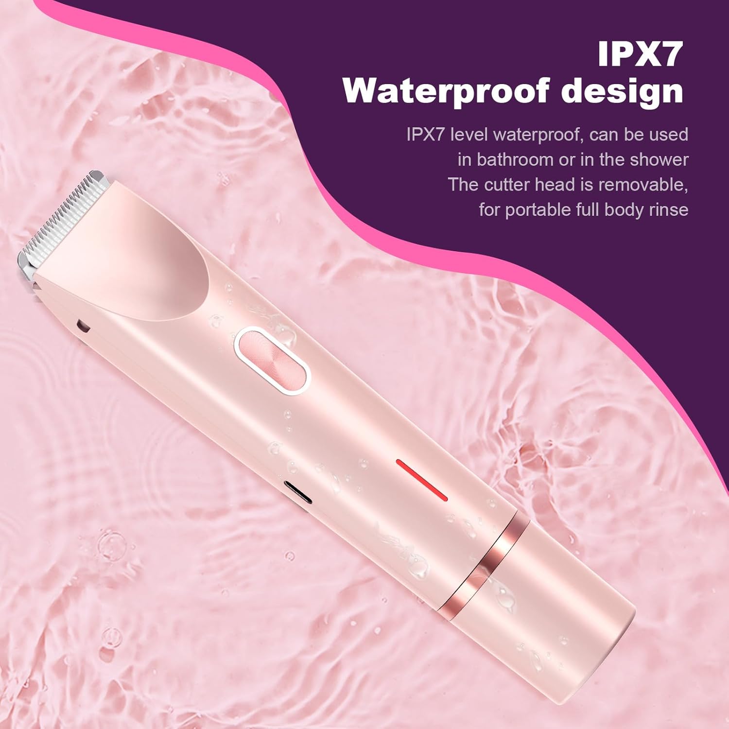 Dual Bikini Trimmer For Women 2025 New Glow Aura Bikini Shaver, 2 in 1 Painless Electric Razors for Silk Skin, Replaceable Lady Facial Razor