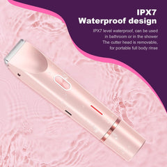 Dual Bikini Trimmer For Women 2025 New Glow Aura Bikini Shaver, 2 in 1 Painless Electric Razors for Silk Skin, Replaceable Lady Facial Razor