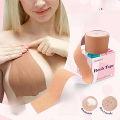 Boob Tape Breast Lift Tape for Large Breasts with 2 Pcs Nipple Covers Invisible Boobtape for A-G Cup