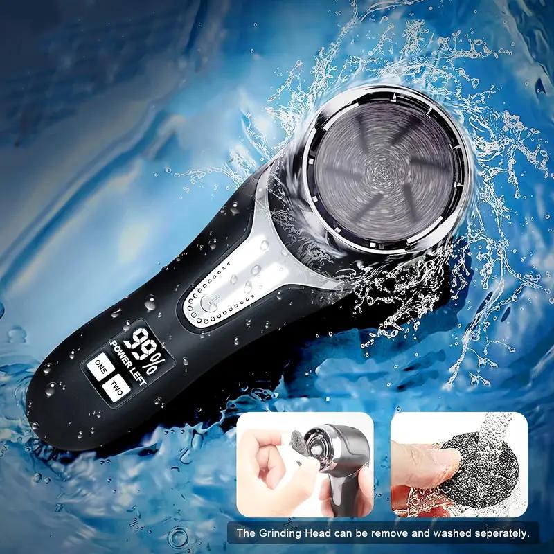 Electric Callus Remover for Feet with 10pcs Foot Grinding Tool - Portable Pedicure Kit Manicure Nail Set Brush Cleansing Cleanser, Water Proof, Foot File Tool Disposable Foot File