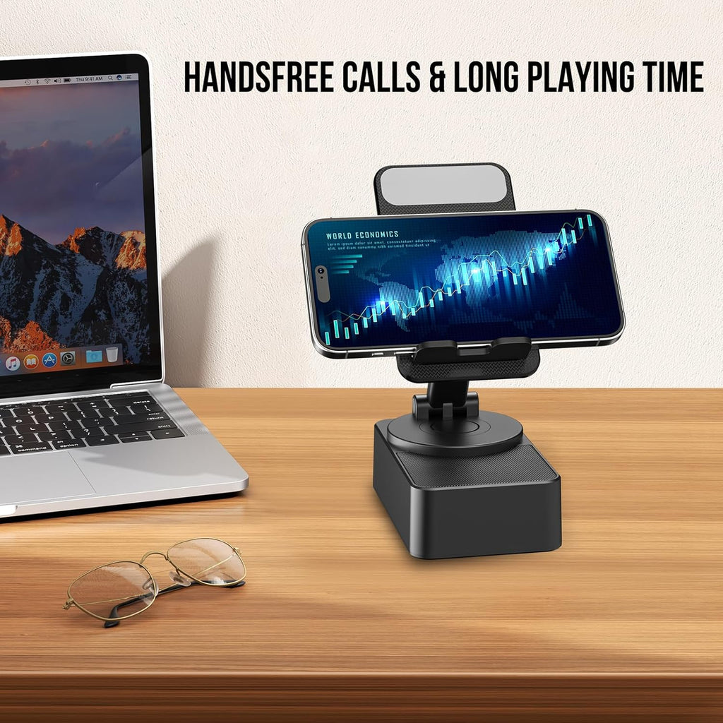Cell Phone Stand with Wireless Bluetooth Speaker, LED