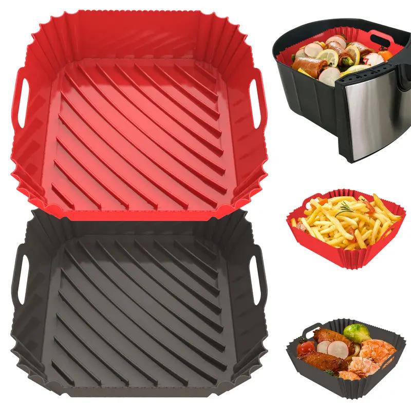 2 Pack Silicone Air Fryer Liners Square