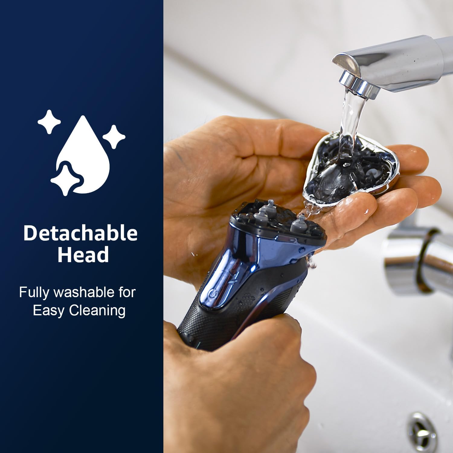 ZYLER Electric Shaver with 5D Floating Head, Wet & Dry Razor with Stainless Steel Blades for a Smooth Shave on Sensitive Skin, Pop-Up Trimmer & USB-C Charge, Dry Shave