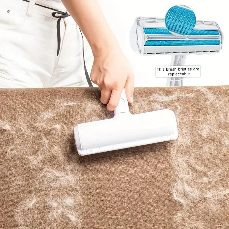 2-Way Pet Hair Roller Remover for Easy Dog & Cat Fur Removal from Furniture & Clothing - Perfect for Hotels and Commercial Use