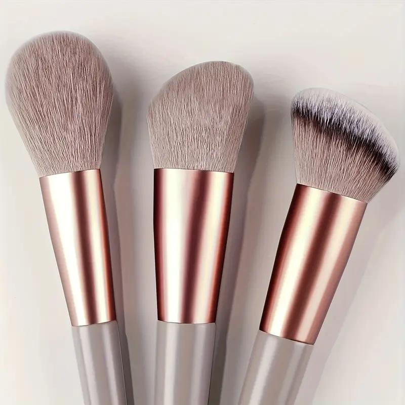 13pcs Makeup Brush Set - Soft Synthetic Fiber, Includes Rouge, Foundation, Eye Shadow, Eyebrow, Lip Brushes - Ideal Valentine'S Day Gift for Beginners & Professionals, Travel-Friendly, Makeup Artist|Elegant Brushes|Nylon Bristles