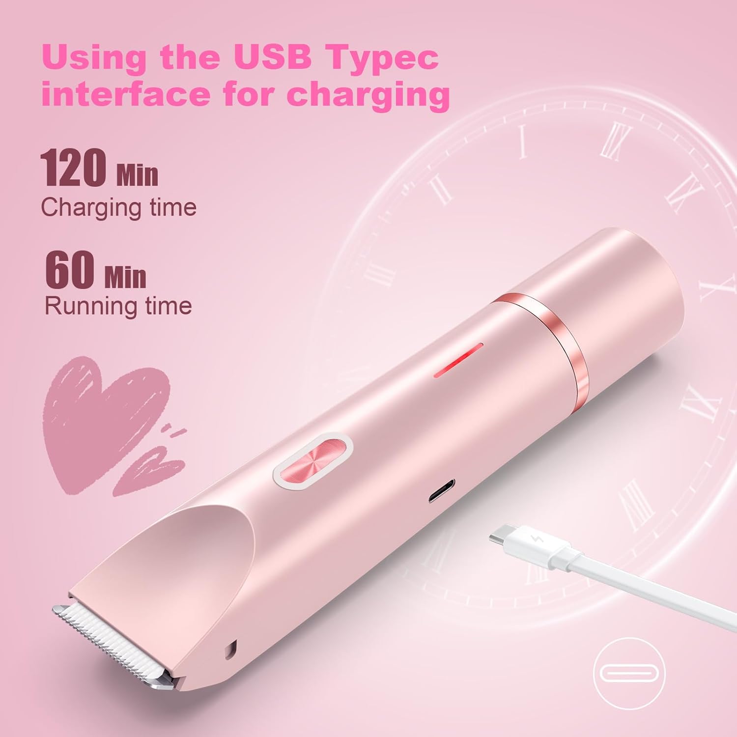Dual Bikini Trimmer For Women 2025 New Glow Aura Bikini Shaver, 2 in 1 Painless Electric Razors for Silk Skin, Replaceable Lady Facial Razor