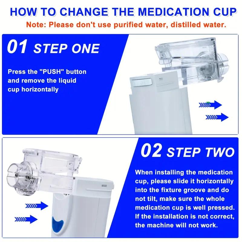 Compact Portable Nebulizer, Mesh Nebulizer, Auto-Cleaning Handheld Nebulizer, Two Ways to Use for Adults And Children with Respiratory Problems, for Home, Office, Outdoor