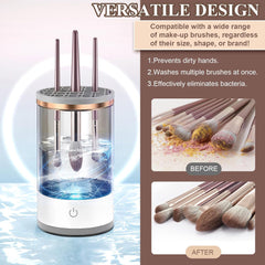 Electric Makeup Brush Cleaner & Dryer – Deep Clean in Seconds | Fits All Brush Sizes | Perfect Gift for Wife or Girlfriend!
