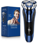 ZYLER Electric Shaver with 5D Floating Head, Wet & Dry Razor with Stainless Steel Blades for a Smooth Shave on Sensitive Skin, Pop-Up Trimmer & USB-C Charge, Dry Shave
