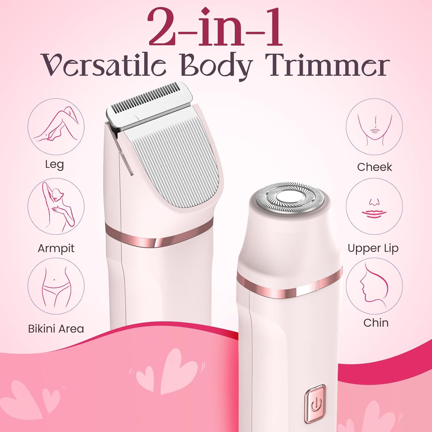 Bikini Trimmer for Women - Painless Electric Razors for Silk Skin
