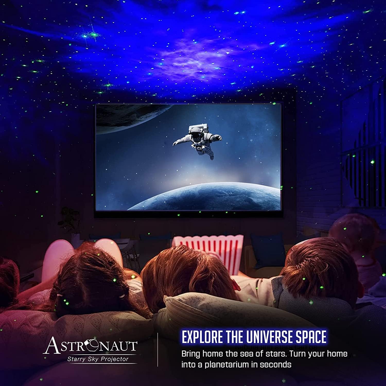Astronaut Nebula Galaxy Lights for Bedroom,Gaming Room Décor Aesthetic,Remote Control Timing and 360°Rotation Magnetic Head