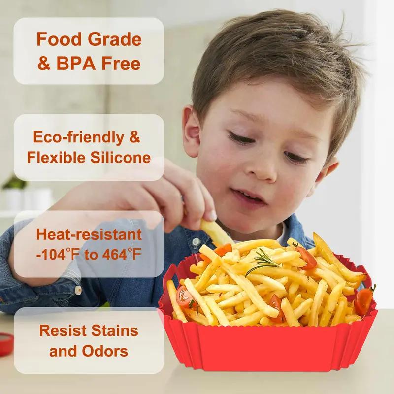 2 Pack Silicone Air Fryer Liners Square
